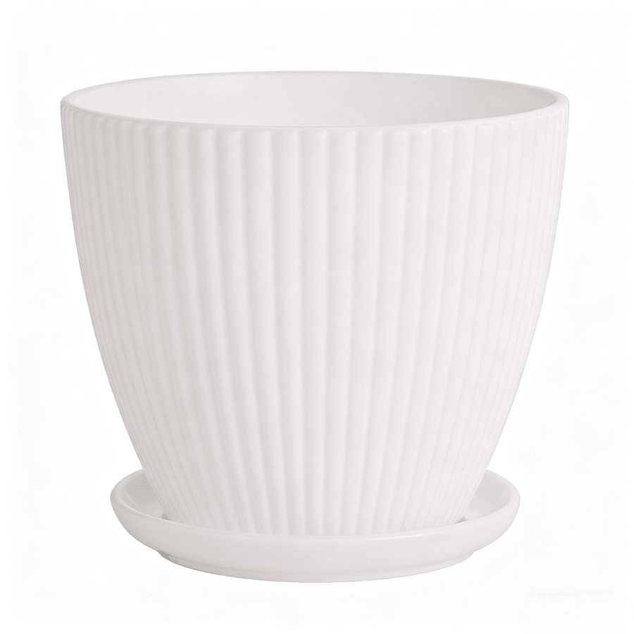 1 أصيص زهور بلاستيكي مع صينية، أصيص زهور داخلي، حاوية زراعية كبيرة، أصيص زهور ديكوري حديث