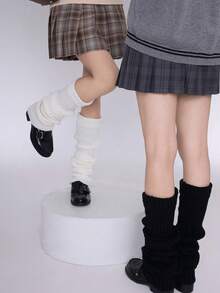 4pcs/Set Of Twisted Pattern Warm Long Tube Sock Covers, Knitted Warm Pile Sock Covers, Suitable For Autumn And Winter Seasons, Mid Tube Sock Covers(2/4pcs)