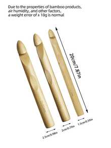 Móc gỗ lớn 15mm/20mm/25mm, màu tre, thích hợp cho người mới bắt đầu và người đã có kinh nghiệm, lý tưởng để móc tổ động vật - Màu be - Xem 11