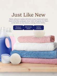 6/3pcs Laundry Wool Dryer Balls - Natural Fabric Softener, Reusable, Reduces Clothing Wrinkles And Saves Drying Time, Better Alternative To Plastic Balls And Liquid Softener Christmas Stocking Fillers,Gifts,Funny Gifts,Ramadan,Personalised Gift,