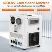 SEBRUANC 800W Resistance Heating Electronic Spark Machine , Smart DMX Control Cold Flame Electronic Flower Spark Machine , Stage Equipment Special Effect Machine With Wireless Remote Control , 3CH Stage Equipment Showing Machine For Outdoor Concert Musical Show Live Show Wedding Party Performance - White - View 3