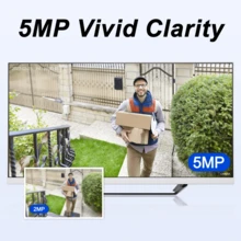 MAISI 4pcs 5MP Wired Security Camera Kits, HD TVI Add-On Outdoor CCTV Cameras, IR Night Vision, Weatherproof Housing, Home Surveillance Bullet Camera, IP66, Black - Xem 3