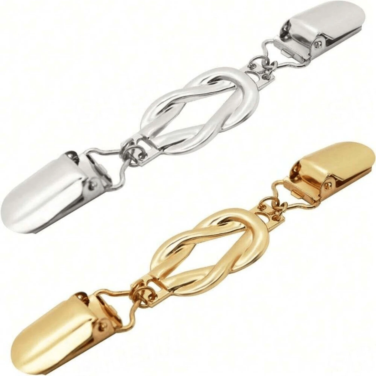 1pc/2pcs Vintage Waist Tie & Shirt Clip, Suitable For Shawls, Cardigans, Sweaters, Clothes And Pants