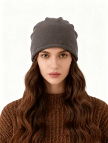 1pc Oversized Slouchy Beanie Hat For Men & Women, Minimalist Solid Color Ribbed Knit Skull Cap, Ultra-Soft Winter Headwear With Slouchy Fit, Versatile For Casual Street Style, Outdoor Activities & Daily Commute Winter Clothing