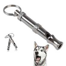 Silent Dog Whistle To Stop Barking - Ultrasonic Adjustable Pitch Pet Training Tool With Keychain, No Battery Needed (Silver)