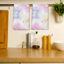 2/4 pièces Set, Torchons, Motif d'étoiles rêveuses, Microfibre super douce, Chiffons modernes absorbants, Torchons de cuisine et de cuisson, Chiffons à vaisselle, Serviettes de nettoyage, Super doux et très absorbants, Décoration de cuisine, Cadeaux pour les voisins, les mères, les anniversaires, les cadeaux de pendaison de crémaillère pour les amis, les essentiels de cuisine, les nécessités quotidiennes