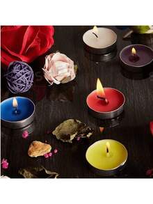 50 شمعة صغيرة بسيطة، لوازم حفلات وتجمعات يومية عادية، شموع خضراء/حمراء، شمعة واحدة تحترق لمدة 2-4 ساعات، ديكور شموع رومانسي لهدايا الزفاف والعشاء وأعياد الميلاد والتخرج - متعدد الألوان - مشاهدة 5