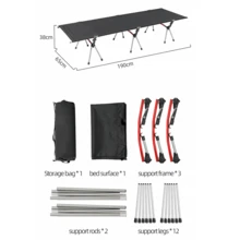 Portable Camping Bed, Lightweight Foldable Sleeping Bed, Travel Hiking Backpacking Foldable Tent Bed, Outdoor Single Bed - Multicolor - View 4