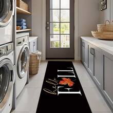 Thảm chùi chân chào mừng Hello Fall Maple Leaf của HKStorage, Thảm chống trượt trong nhà/ngoài trời có thể giặt bằng tay, Sản xuất bằng máy, Trang trí theo mùa thu, Thích hợp cho lối vào/Bếp/Phòng tắm/Sân hiên/Ban công - Nhiều kích cỡ - Nhiều màu - Xem 14