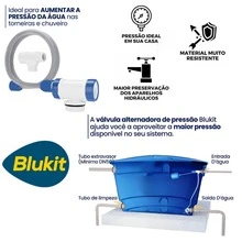 Blukit Duchao Pressure Alternator Valve For Water Tanks Increases Shower Tap Pressure - Blue and White - View 4