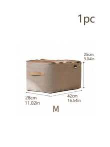 Caixa organizadora de roupas cáqui, cesto dobrável de tecido não tecido de grande capacidade para calças, pode ser usado para guardar roupas, calças, acessórios de decoração, decoração de festas, decoração de quarto, decoração de casa, decoração de quarto, calças sociais, jeans, saias, organizador, camiseta branca feminina, vestido, roupas de inverno femininas, vestidos elegantes femininos, camisa branca feminina, manga comprida, macacão branco feminino, decoração de Natal. - Caqui - Ver 15