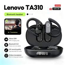 Auriculares inalámbricos Bluetooth 5.4 Lenovo TA310 con traducción inteligente por IA, audio de alta resolución sin pérdidas, deportivos, a prueba de sudor, ajuste y control por voz - Unitalla - Ver 1