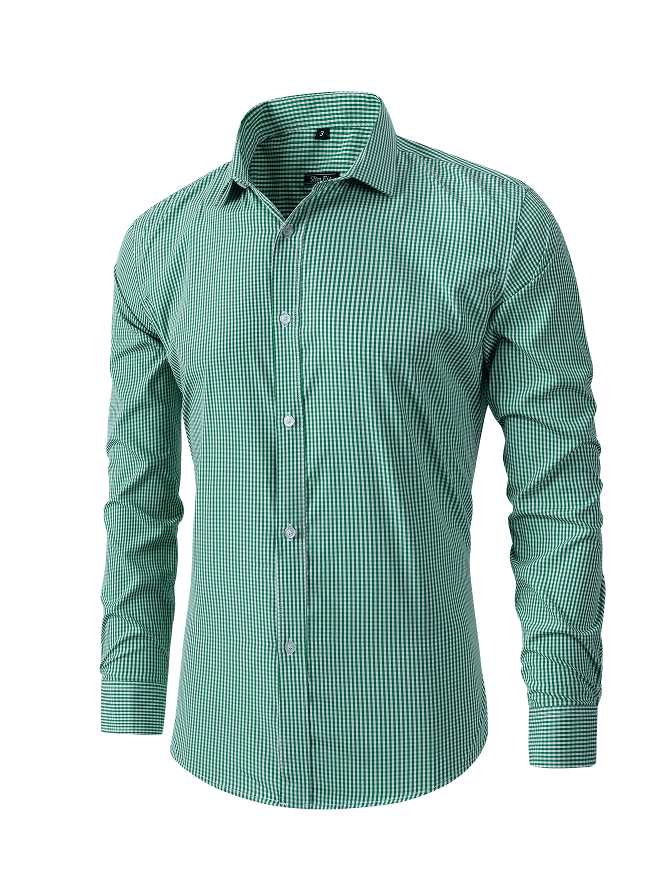 Rand paul Men's Casual Comfortable Plaid Shirt - 綠色 - 查看 1