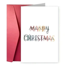 1 张彩虹形生日快乐卡圣诞卡 - 适合朋友、家人和爱人 - 优质纸质贺卡，适合送给伴侣的最佳礼物，圣诞快乐卡 - 彩色 - 查看 15