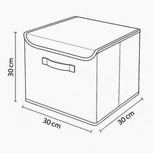 4-Piece Jute Covered Fabric Closet Organizer Box - 30x30x30 Cm Foldable Storage Box - Beige - View 2