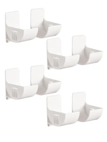 2/4/6/8/12 Holeless Garbage Bag Storage Racks, Wall-Mounted Kitchen Storage Racks, Garbage Bag Racks, Wall-Mounted Kitchen Organizers, Shelves On The Wall For Kitchen Storage, Food, Garbage Bag Storage Racks, Space-Saving, Wall-Mounted Design, Available In Various Colors, Halloween, Kitchen, Essential For Living Room Home Storage