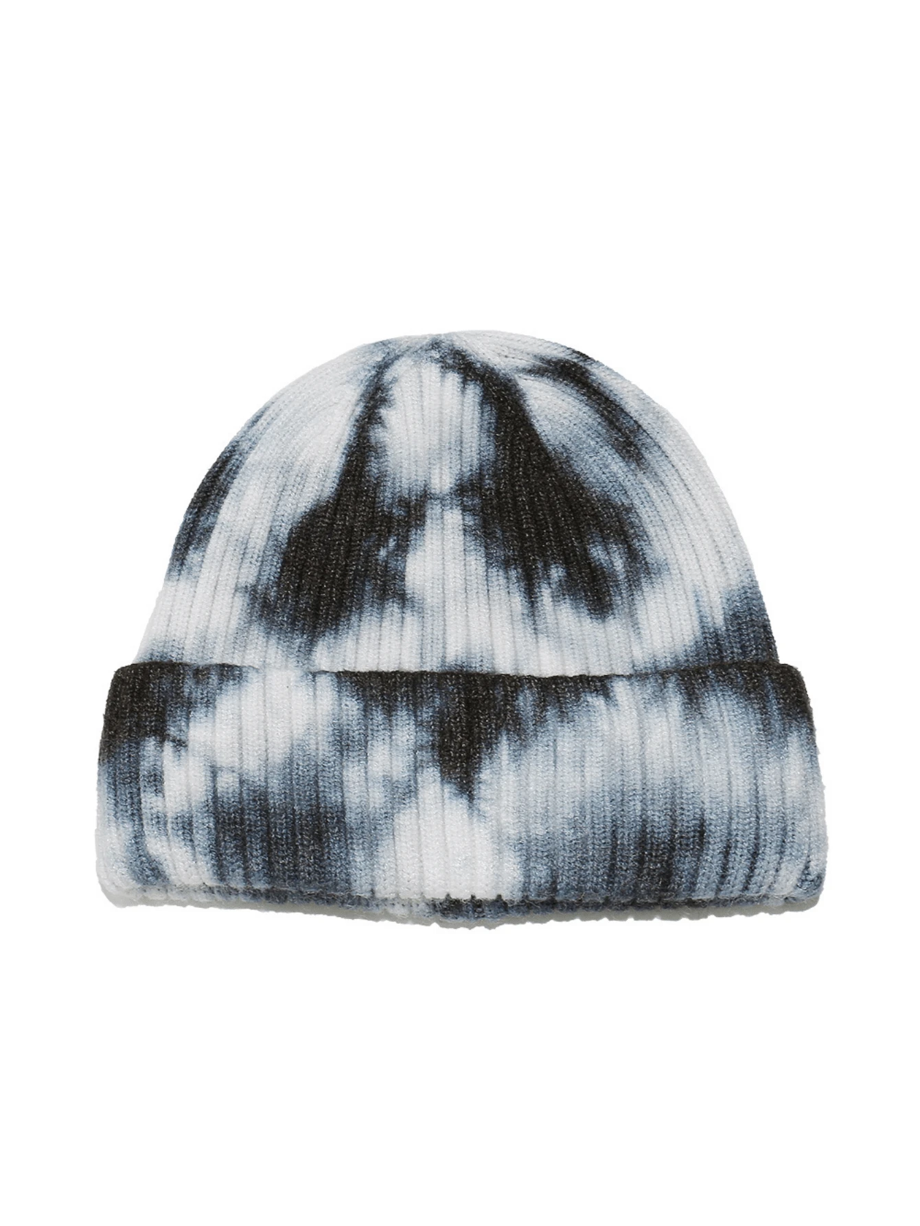 1pc Men's Autumn/Winter Personalized Tie-Dye Knit Hat, Warm Ear Protection Outdoor Hiphop Beanie, Fashionable Unisex Knitted Cap