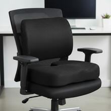 1 Set, 2pcs Memory Foam Slow Rebound Cushion Set, Suitable For Office Chair Seat Cushion, Car Booster Cushion, Includes 1pc Lumbar Support Pad, 1pc Dining Chair & Office Chair Pad Chair Cushion Chair Pillow Cushions Gaming Chair