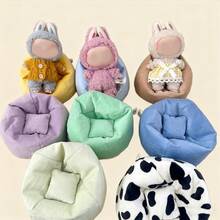 DIY Accessories: Cute And Compact 17cm Doll Sofa Chair With Small Pillow, Suitable For Dolls | Handmade Doll Clothes, Fit For 15cm And 17cm Dolls | Handmade Cute Car Decor, Ideal Birthday, Holiday And Christmas Gift For Doll Lovers - Multicolor - View 2