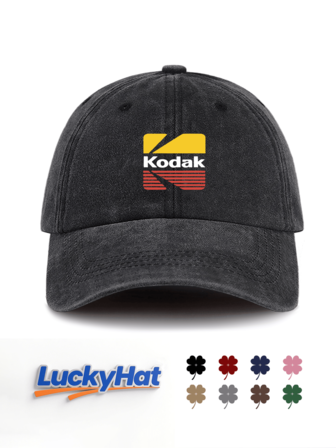 1 Pc FILM Print Washed Baseball Cap For Men&Women, Classic Casual Stylish Vintage Soft Sweatband Adjustable Size Lightweight Versatile Vintage Dad Hat, Suitable For Outdoor Sports Daily Wear Party Vacation Beach Holidays Perfect As A Gift For Families And Friends