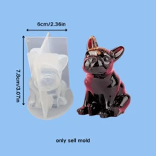 3D Puppy Dog Silicone Mold – French Bulldog / Teddy / Bulldog Puppy Candle Mould For DIY Resin, Wax & Soap Crafts | Realistic Puppy Design For Home Decor & Gifts