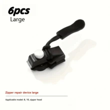 6/12pcs Universal Zipper Repair Kit - Easy To Install Seamless Zipper Slider Replacement, Suitable For Jackets, Luggage, Backpacks, Boots - Durable Black Zipper Pulls - Multicolor - View 18