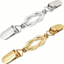 1pc/2pcs Vintage Waist Tie & Shirt Clip, Suitable For Shawls, Cardigans, Sweaters, Clothes And Pants