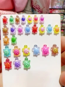 Set de 50 de mini lumini de noapte din rășină cu forme de broască țestoasă - Cadouri pentru petreceri, Pungi și decorațiuni pentru cadouri, Sezonul absolvirii, Decor dormitor, Decor pentru casă