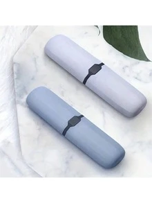 1/4pcs Creative Home Portable Toothbrush Box Travel Toothbrush Box Tableware Box Pencil Box Toothpaste Storage Box - Multicolor - View 8
