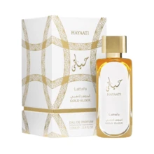 Lattafa Hayaati Gold Elixir Eau de Parfum unisex de 100 mL, 3.4 Oz por Lattafa Perfume para hombres y mujeres - transparente - Ver 1
