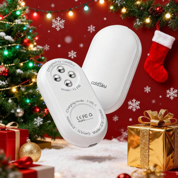 coldSky Wiederaufladbare Handwärmer, magnetische Handwärmer 2-in-1 mit Entspannungsperlen, elektrische wiederverwendbare Handwärmer mit 3 Heizstufen, tragbarer Heizung Wintergeschenk für Männer, Frauen, Camping