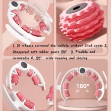 1 pièce Masseur circulaire pour les jambes - Massage enveloppant à 360° détachable avec 980 dents décalées et rouleaux élastiques 3D souples - Outil de tonification corporelle pour le yoga, le fitness et les soins anti-cellulite - Accessoire de spa portable, récupération post-entraînement, kit de détente pour les voyages, indispensable pour le bien-être à la maison, accessoire de sac de sport