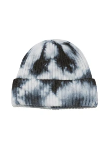 1pc Men's Autumn/Winter Personalized Tie-Dye Knit Hat, Warm Ear Protection Outdoor Hiphop Beanie, Fashionable Unisex Knitted Cap