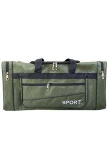 新款大容量健身包，多个口袋，大容量手提旅行包，可折叠行李包，方便旅行收纳，耐用材质，适合日常旅行、户外瑜伽和健身房训练，精致大容量健身包 - 彩色 - 查看 12