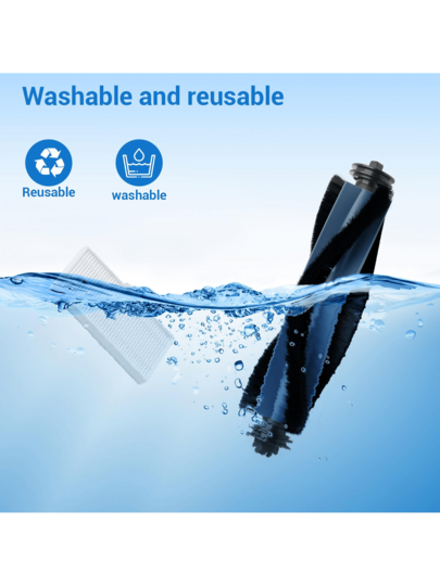 22 Replacement Parts Compatible Eufy C10 Robot Stofzuiger Accessories Kit, Roller Brushes, Filters, Side Dust Bags, Cleaning Too view 8