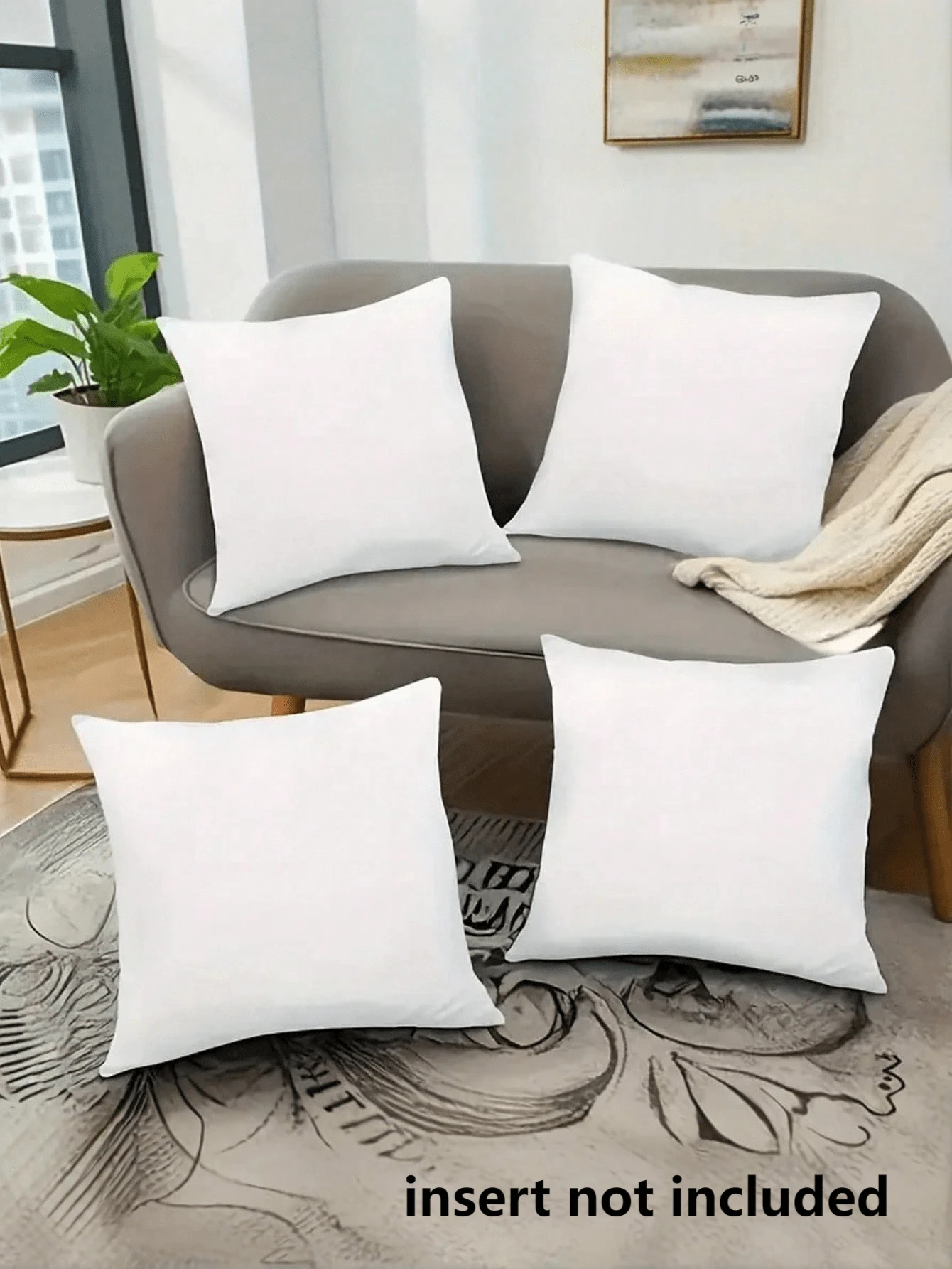 2/4/6pcs Soft Classic Style Lightweight Machine-Washable Luxurious Throw Pillow Covers Set,Solid Smooth Contemporary Hidden Zipper Closure High-Grade Pillowcases For Sofa Living Room Bedroom Decorative Cushions,Christmas Gifts,4 Sizes,(No Pillow Core)