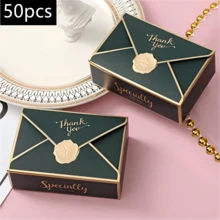10/50pcs, Blank Packing Paper Gift Box Creative Classic Envelopes Gift Boxes Wedding Favor Boxes Birthday Party Party Cosmetics Packaging Box,