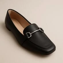 Women's Casual PU Leather Loafer Marisse Moccasin Shoes - 黑色 - 查看 2
