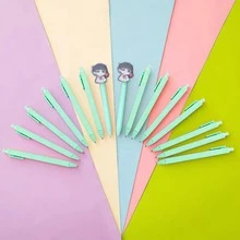 Cartoon Signature Pen, Customized Creative Acrylic Sticker Push-Button Ballpoint Pen, Personalized Cartoon Anime Acrylic Neutral Pen Accessories, Promotional Signature Pen