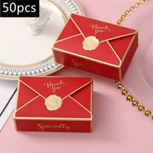 10/50pcs, Blank Packing Paper Gift Box Creative Classic Envelopes Gift Boxes Wedding Favor Boxes Birthday Party Party Cosmetics Packaging Box,
