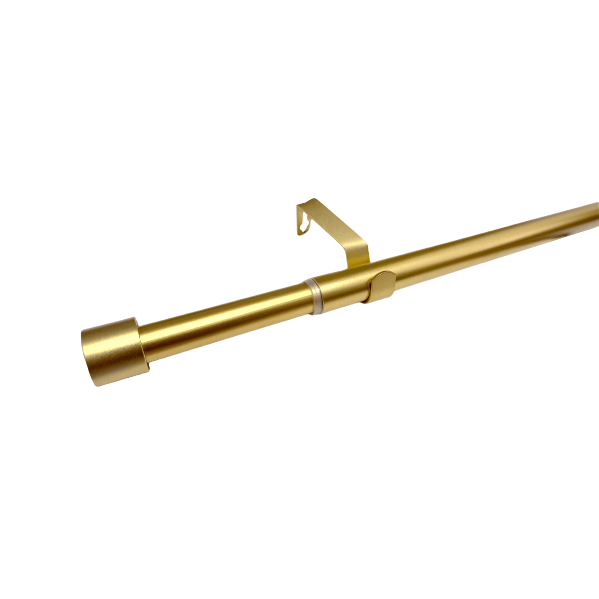 1支装加厚金色窗帘杆，适用于80至200厘米的窗户，直径3/4英寸，现代设计，适用于卧室、客厅、阳台、厨房，可调节长度，拼接式金属加长窗帘杆 - 金色 - 查看 1