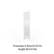10捲/套透明彈性線供diy串珠使用,適用於手鍊、項鍊、珠寶製作(0.4/0.5/0.6/0.7/0.8/1mm)