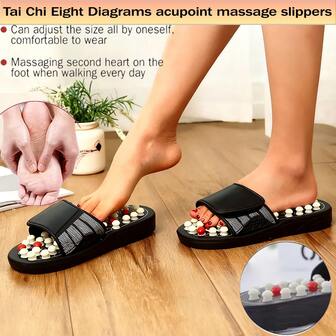 Akupressur Fotmassage Lindring Stimulering Massage Sandaler Tofflor Skor