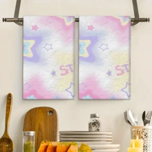2/4 pièces Set, Torchons, Motif d'étoiles rêveuses, Microfibre super douce, Chiffons modernes absorbants, Torchons de cuisine et de cuisson, Chiffons à vaisselle, Serviettes de nettoyage, Super doux et très absorbants, Décoration de cuisine, Cadeaux pour les voisins, les mères, les anniversaires, les cadeaux de pendaison de crémaillère pour les amis, les essentiels de cuisine, les nécessités quotidiennes