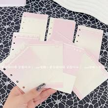 Original Powder-Based M 5 Loose-Leaf Inner Page Replacement Core Memo Sticky Note Book Ins Powder-Based Notebook DIY Material Decorative Inner Page - 6 Mixed Packs [1 Pack - 60 Sheets] - View 3