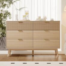 VOWNER Dresser For Bedroom With Drawers,6 Drawer Dresser With Handle Free Design,Chest Of Drawers & Storage Organizer Chest For Bedroom,Living Room Hallway,Natural Oak - 米色 - 查看 13