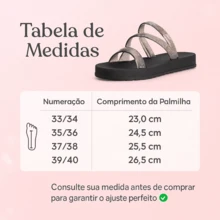 Sandália Papete Feminina Correia Silicone Com Glitter Da Moda Leve 941