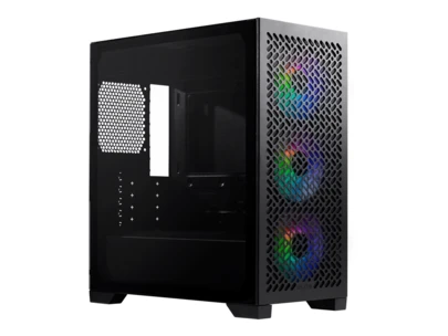Cooler Master Elite 302 Micro-ATX High Airflow Minimalist PC Case, 365mm GPU Max, 280mm  Max, Type C, Tempered Glass, Triple 120mm ARGB PWM Fan, Intakes Grill, Breathable PSU Shroud