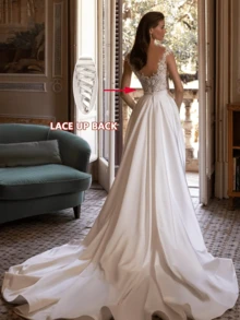 Vestido de novia blanco sin mangas con apliques de encaje y cola, corte sirena, elegante escote corazón, para todas las estaciones, elegante y cómodo, ideal para regalar en Navidad, bodas, fiestas, despedidas de soltero, vacaciones, novias, ocasiones formales, cenas, fiestas de graduación, cócteles y cumpleaños.