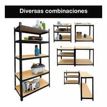 Estante Anaquel Organizador Metal 5 Niveles Hogar Oficina Color Negro